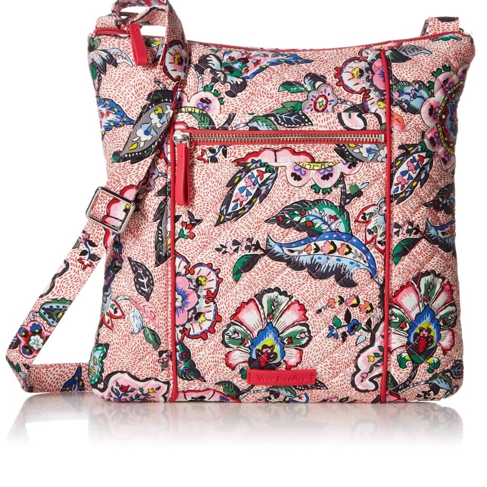 EUC Vera Bradley Stitched Floral Cotton Hipster Purse